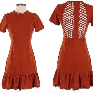 Elegant Rust Mini Dress